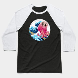 Octopus Beach Japanese Baseball T-Shirt